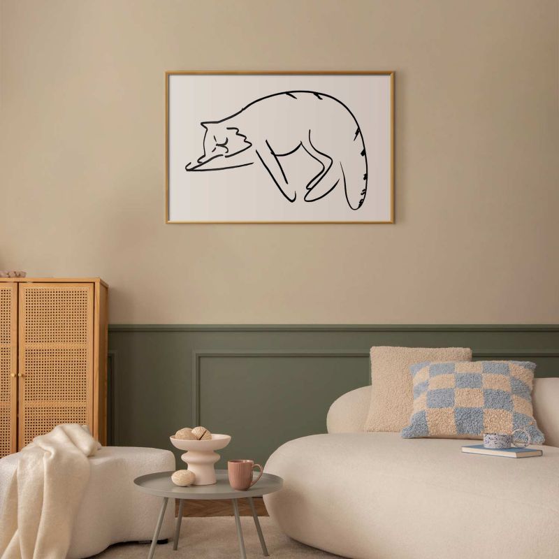 Plakat Artgeist Kocie sny 30x21 cm z ramą złotą 1 szt