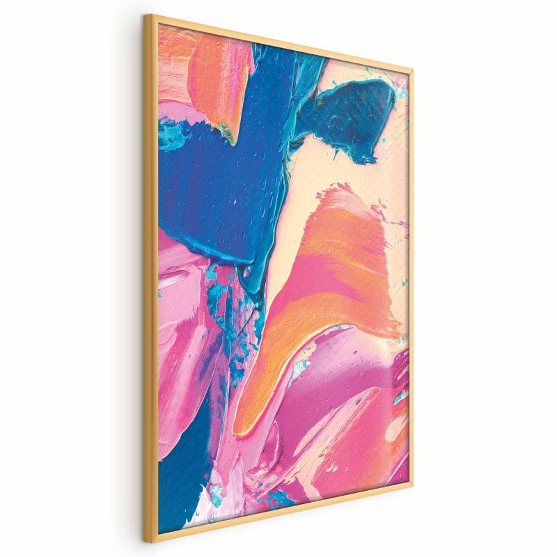 Plakat Artgeist Kolorowa Ekspresja 21x30 cm z ramą złotą 1 szt