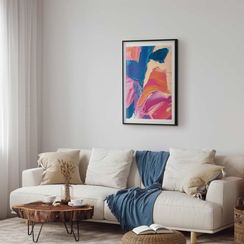 Plakat Artgeist Kolorowa Ekspresja 60x90 cm z ramą czarną 1 szt