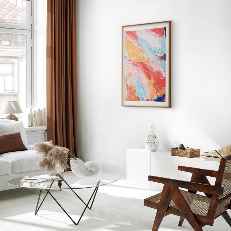 Plakat Artgeist Kolorowa Harmonia 40x60 cm z ramą złotą 1 szt