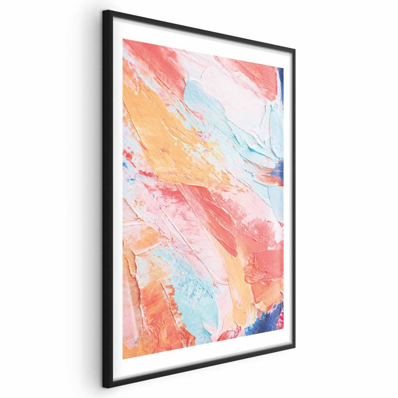Plakat Artgeist Kolorowa Harmonia 60x90 cm z ramą czarną 1 szt