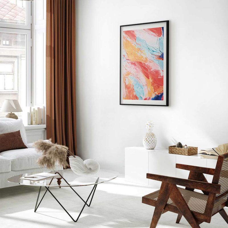 Plakat Artgeist Kolorowa Harmonia 60x90 cm z ramą czarną 1 szt