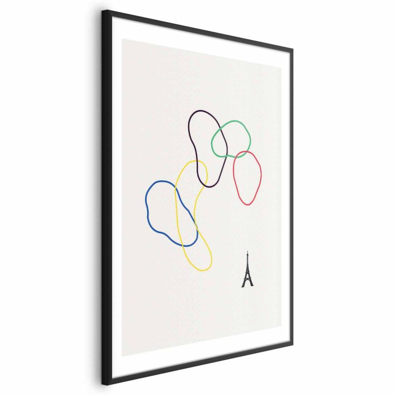 Plakat Artgeist Kolorowe koła 40x60 cm z ramą czarną 1 szt