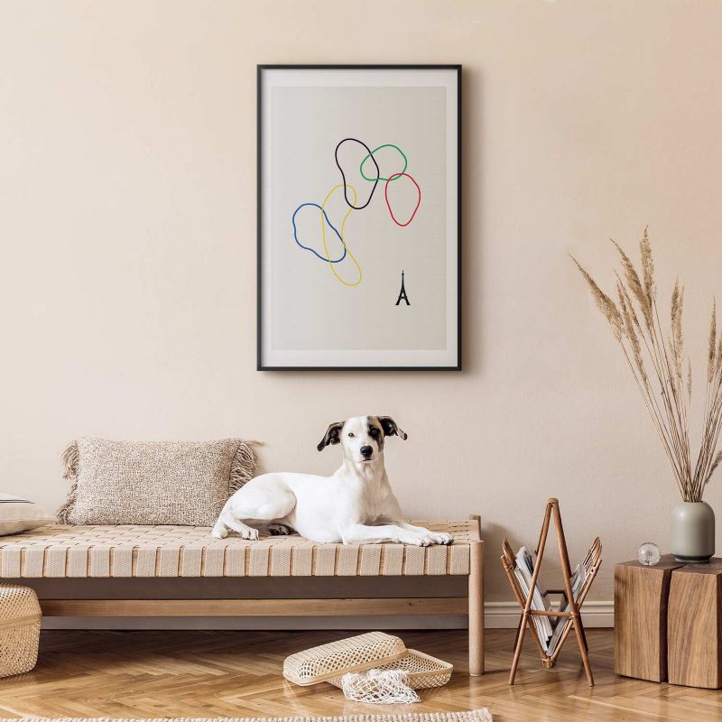 Plakat Artgeist Kolorowe koła 40x60 cm z ramą czarną 1 szt