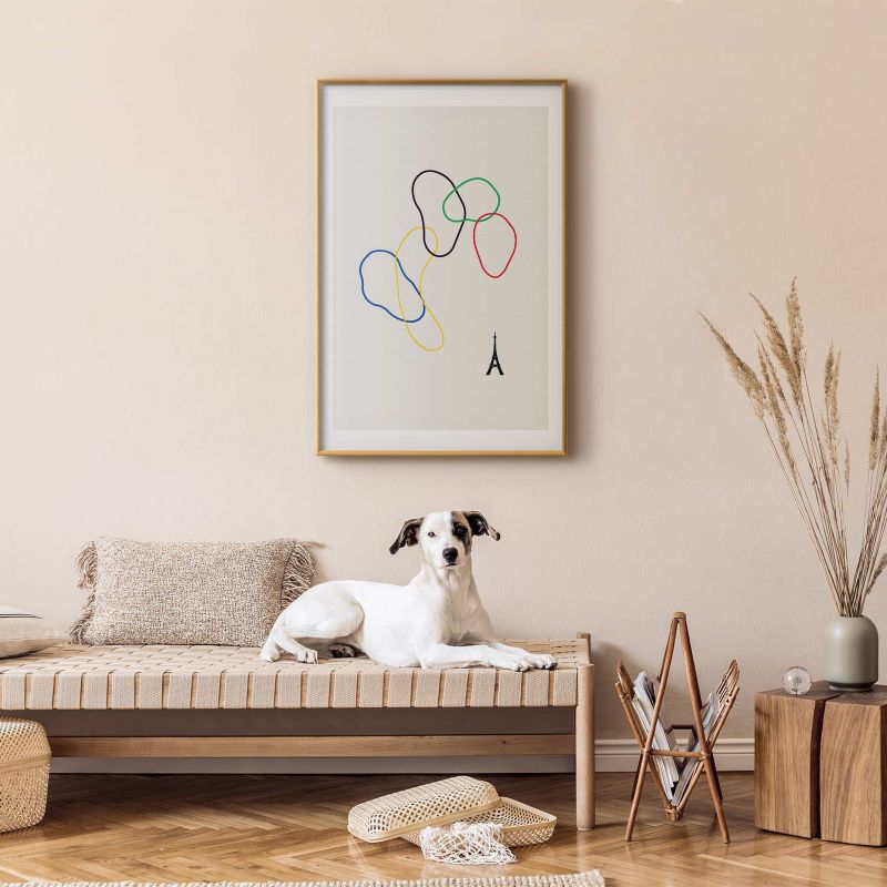 Plakat Artgeist Kolorowe koła 40x60 cm z ramą złotą 1 szt