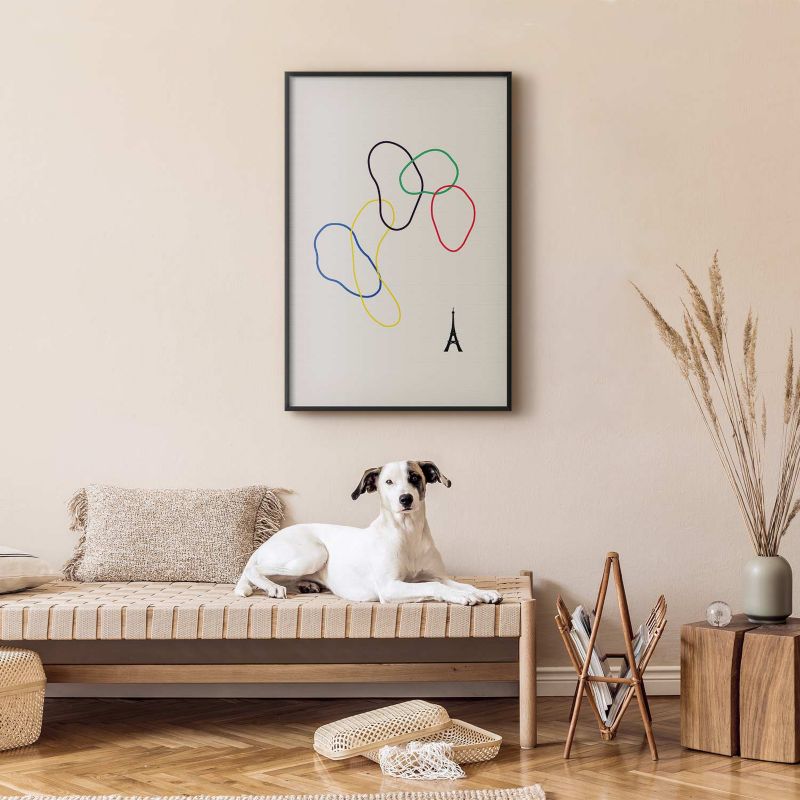 Plakat Artgeist Kolorowe koła 60x90 cm z ramą czarną 1 szt