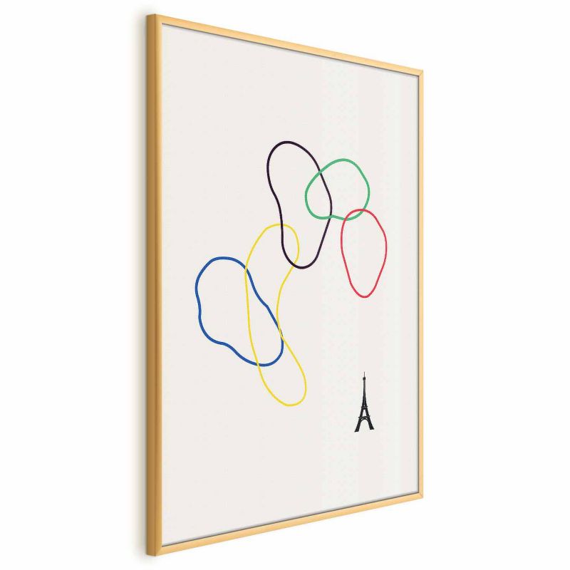 Plakat Artgeist Kolorowe koła 60x90 cm z ramą złotą 1 szt