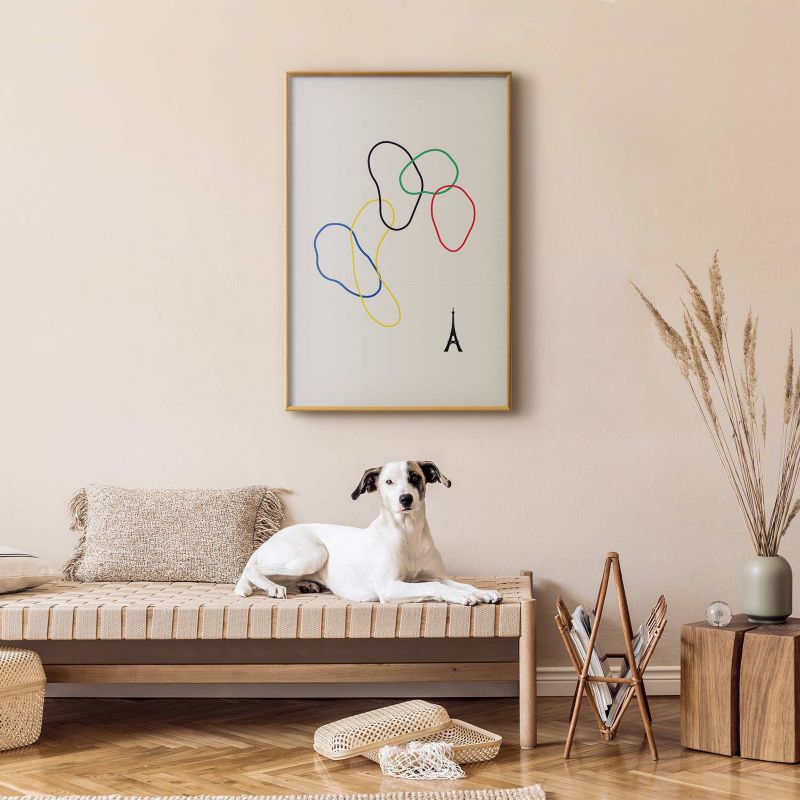 Plakat Artgeist Kolorowe koła 60x90 cm z ramą złotą 1 szt