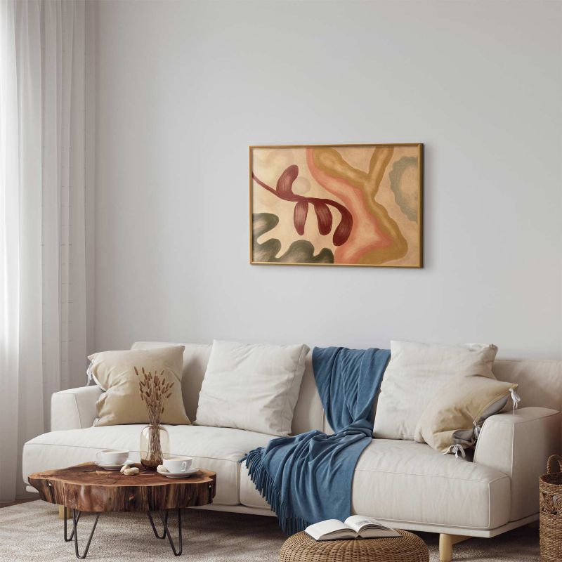 Plakat Artgeist Kolorowe kształty 30x21 cm z ramą złotą 1 szt