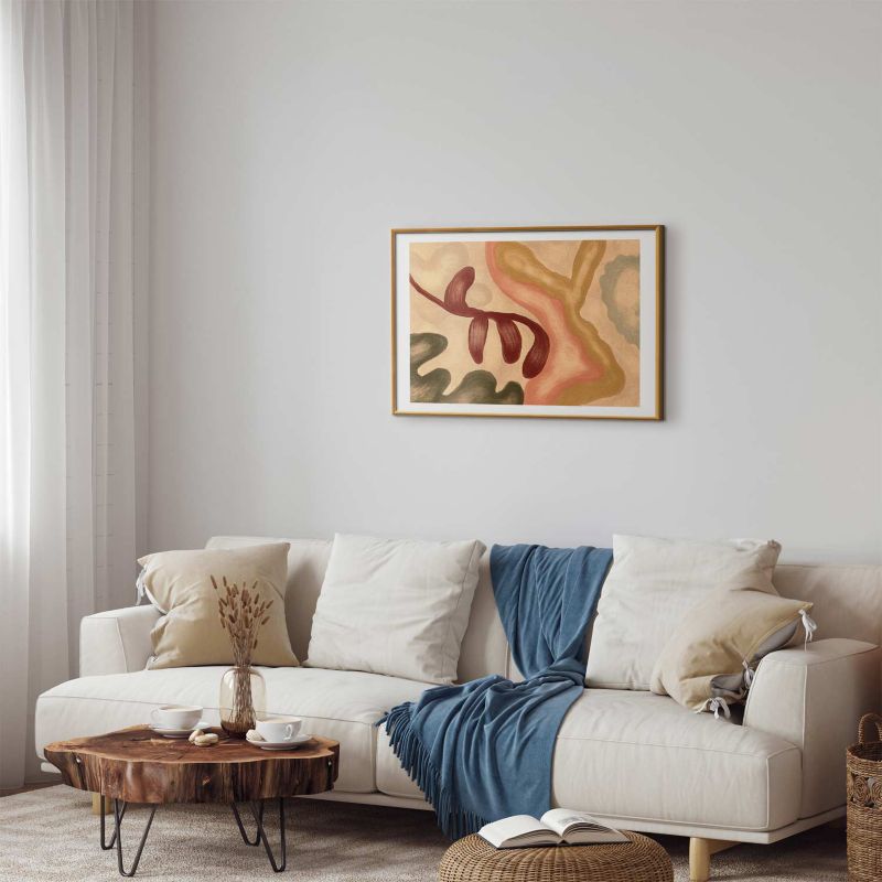 Plakat Artgeist Kolorowe kształty 42x29,7 cm z ramą złotą 1 szt