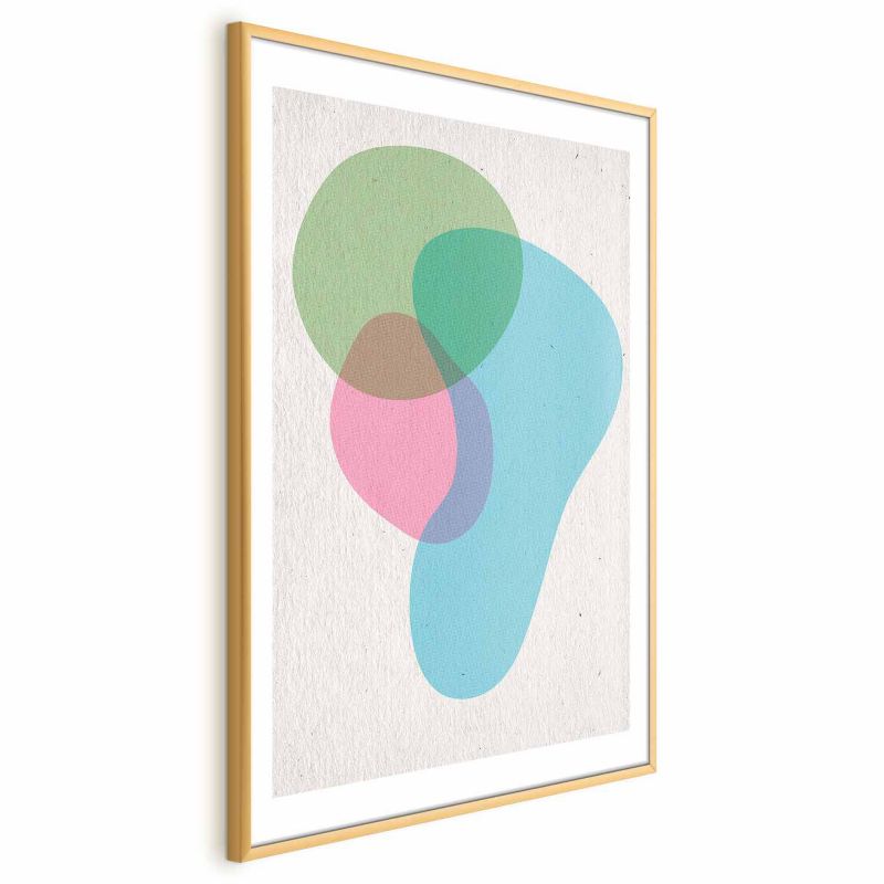 Plakat Artgeist Kolorowe plamy 29,7x42 cm z ramą złotą 1 szt