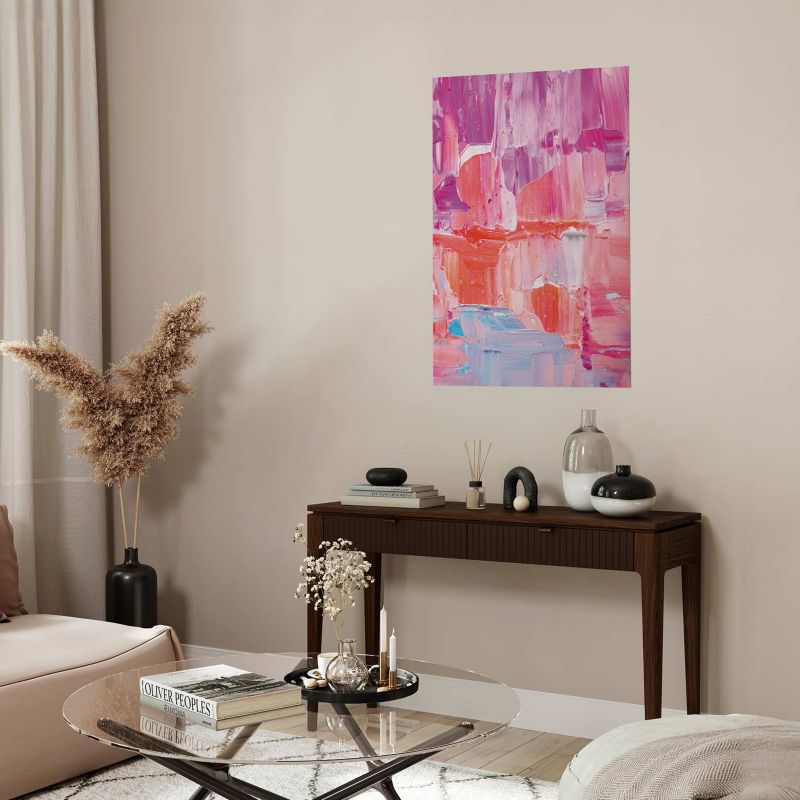 Plakat Artgeist Kolorowe Pociągnięcia 30x21 cm bez ramy 1 szt