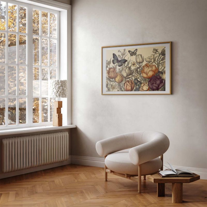 Plakat Artgeist Kolorowe tulipany 30x21 cm z ramą złotą 1 szt