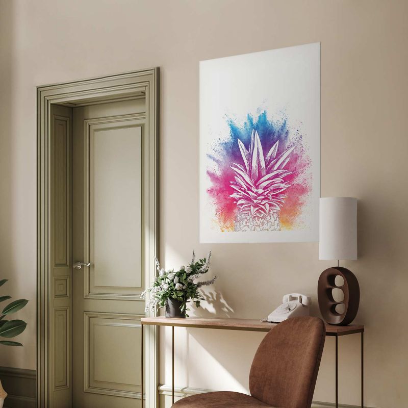 Plakat Artgeist Kolorowy ananas 21x30 cm bez ramy 1 szt