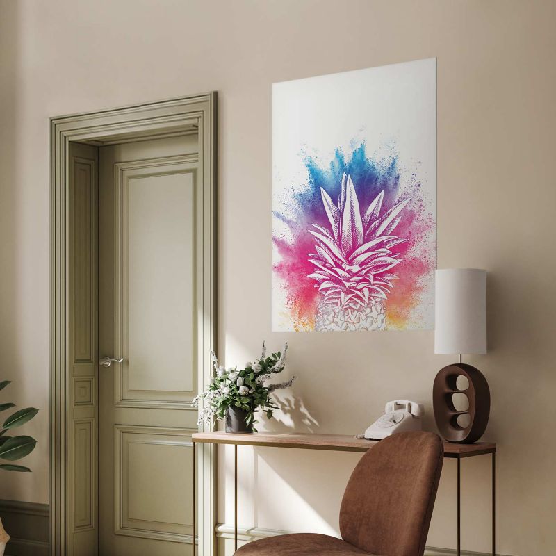 Plakat Artgeist Kolorowy ananas 60x90 cm bez ramy 1 szt