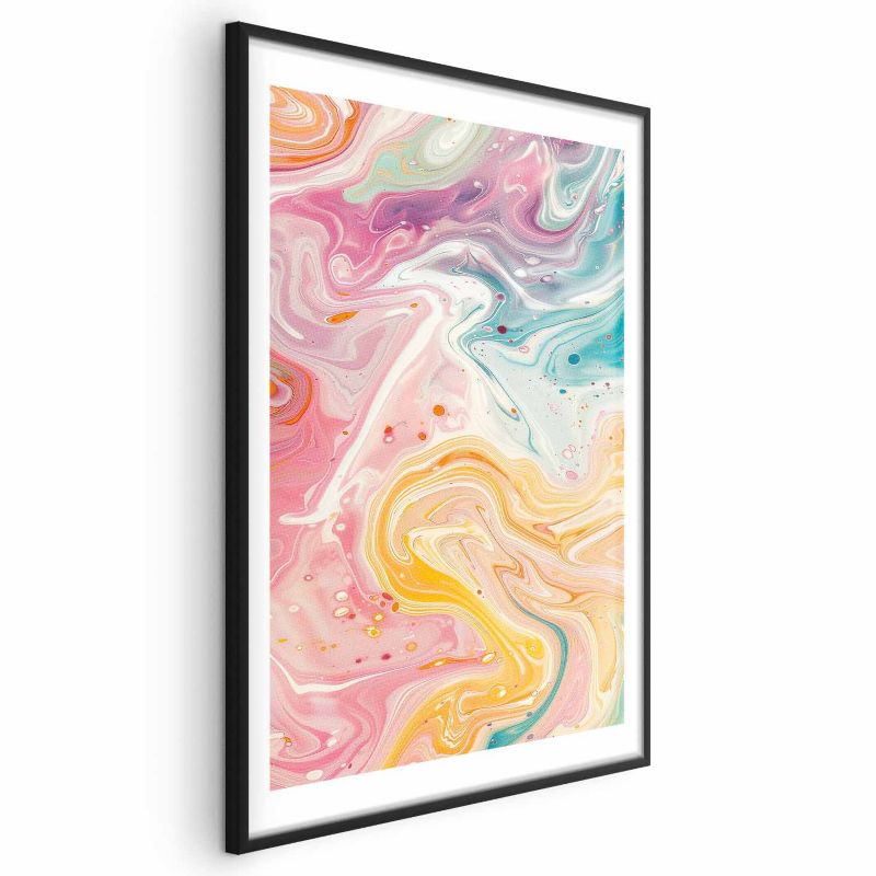 Plakat Artgeist Kolorowy Chaos 21x30 cm z ramą czarną 1 szt