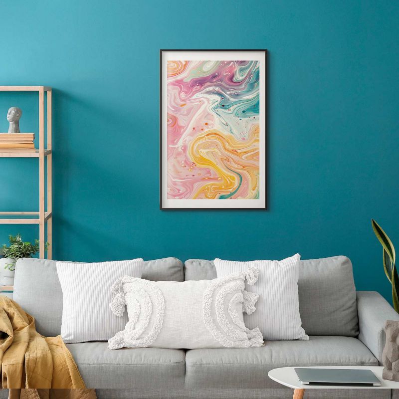 Plakat Artgeist Kolorowy Chaos 21x30 cm z ramą czarną 1 szt