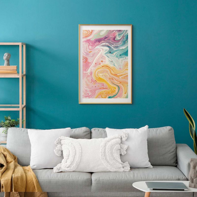 Plakat Artgeist Kolorowy Chaos 40x60 cm z ramą złotą 1 szt