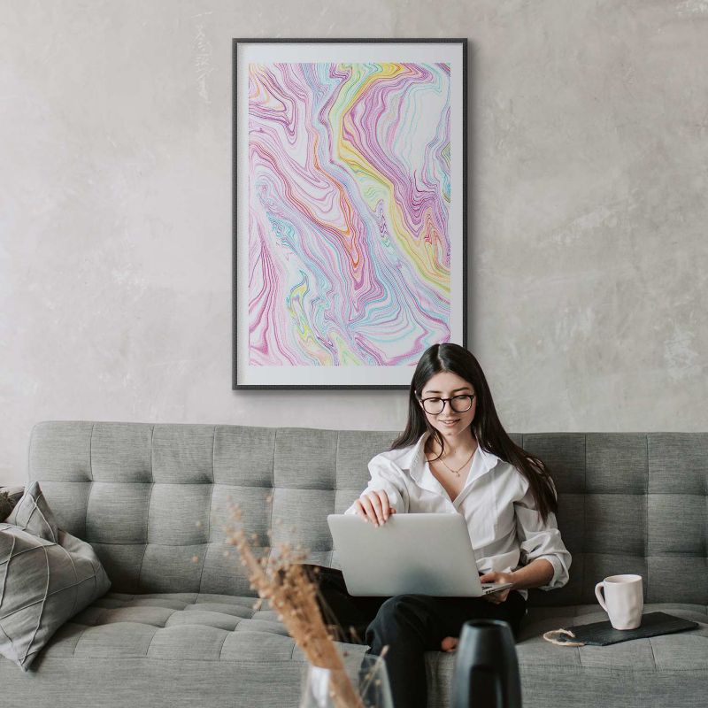 Plakat Artgeist Kolorowy Sen 40x60 cm z ramą czarną 1 szt