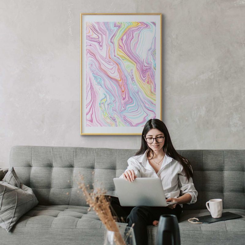Plakat Artgeist Kolorowy Sen 60x90 cm z ramą złotą 1 szt