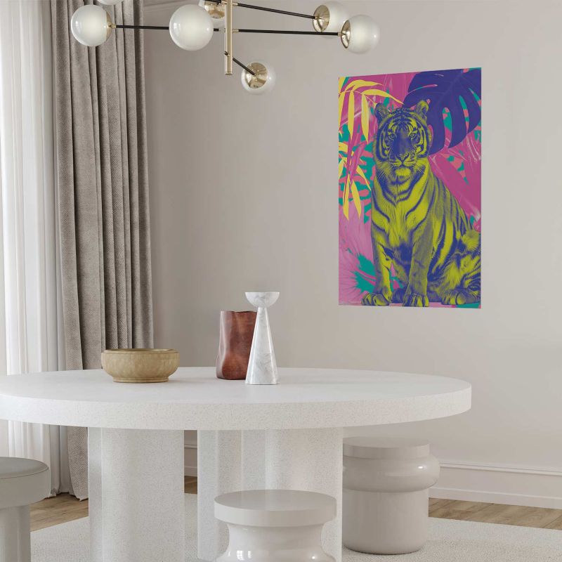 Plakat Artgeist Kolorowy tygrys 40x60 cm bez ramy 1 szt