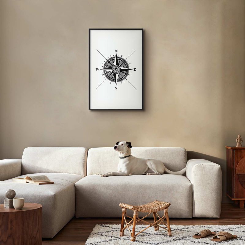Plakat Artgeist Kompas 60x90 cm z ramą czarną 1 szt