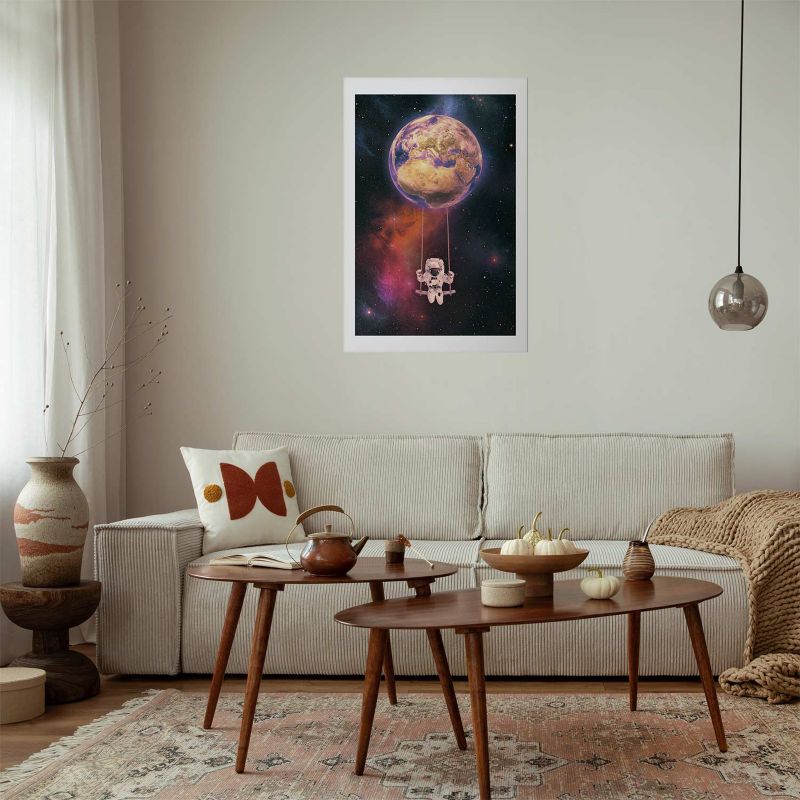 Plakat Artgeist Kosmiczna huśtawka 29,7x42 cm bez ramy 1 szt