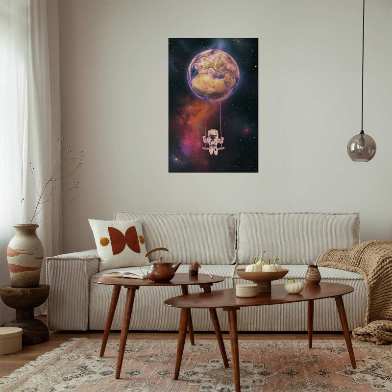 Plakat Artgeist Kosmiczna huśtawka 29,7x42 cm bez ramy 1 szt