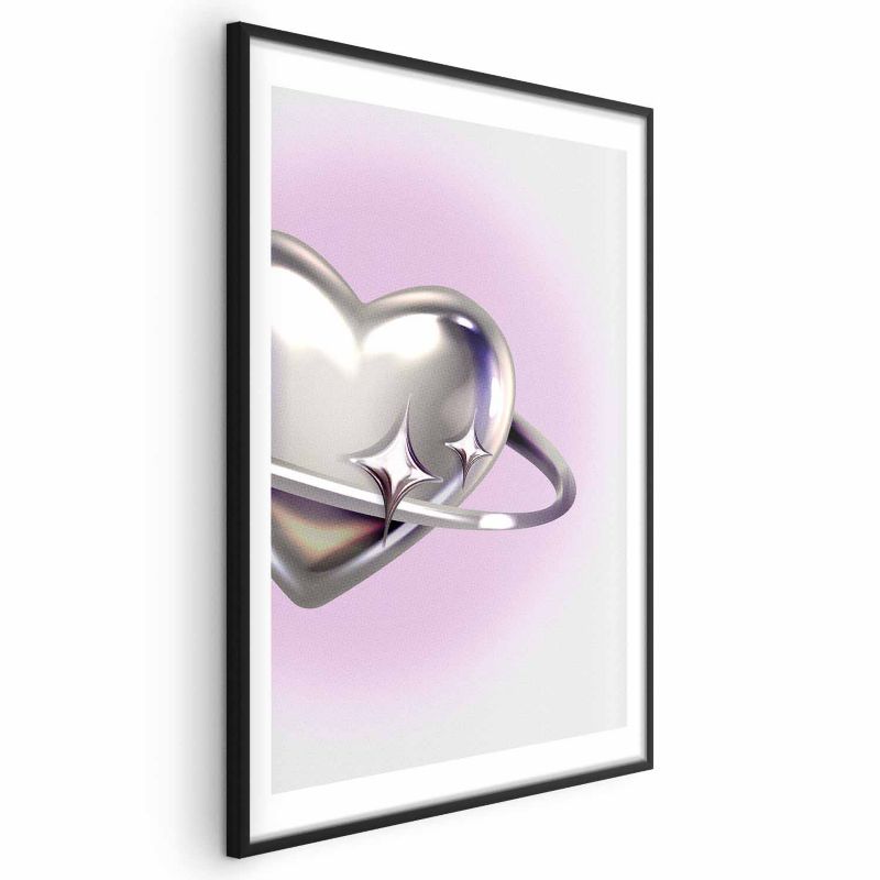 Plakat Artgeist Kosmiczne Serce 29,7x42 cm z ramą czarną 1 szt