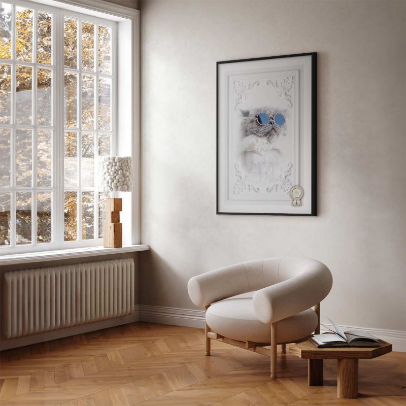 Plakat Artgeist Kot w okularach 60x90 cm z ramą czarną 1 szt
