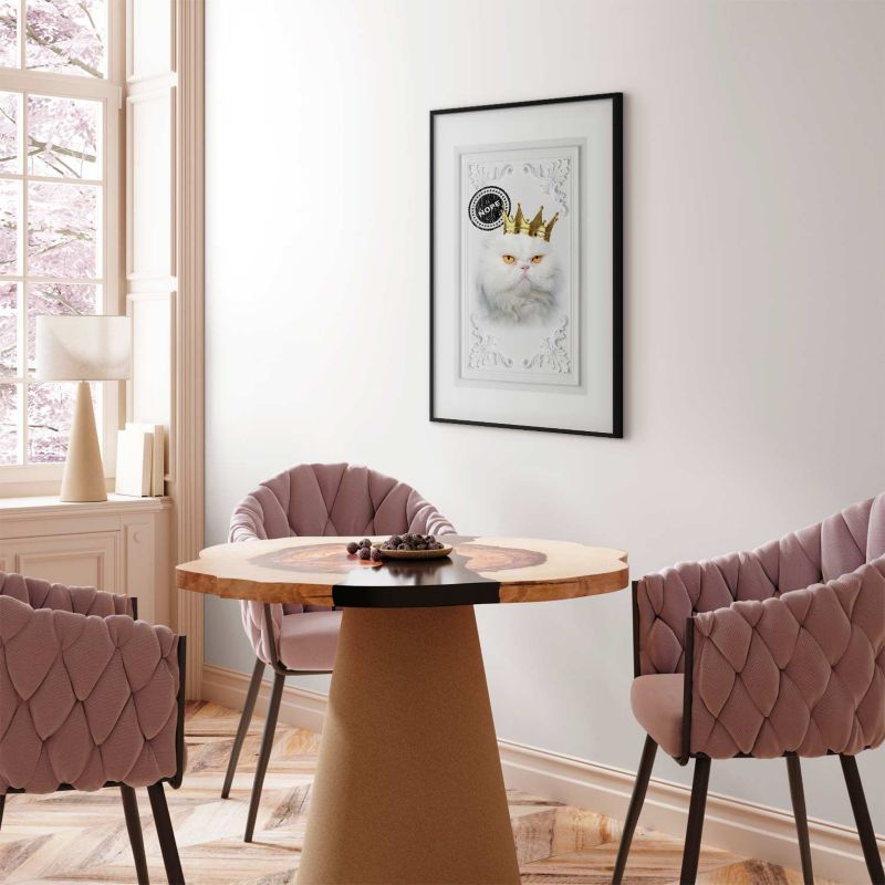 Plakat Artgeist Król kot 60x90 cm z ramą czarną 1 szt