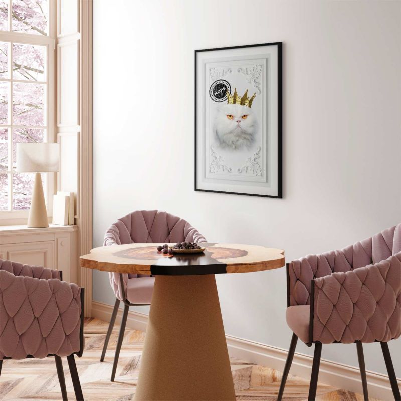 Plakat Artgeist Król kot 60x90 cm z ramą czarną 1 szt