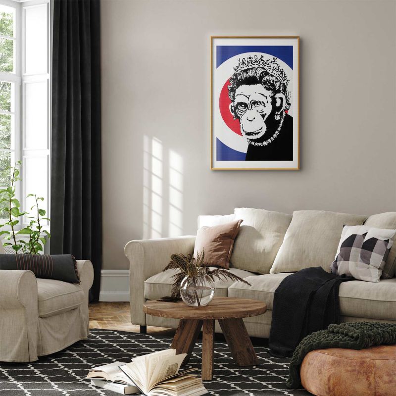 Plakat Artgeist Królowa małp 29,7x42 cm z ramą złotą 1 szt