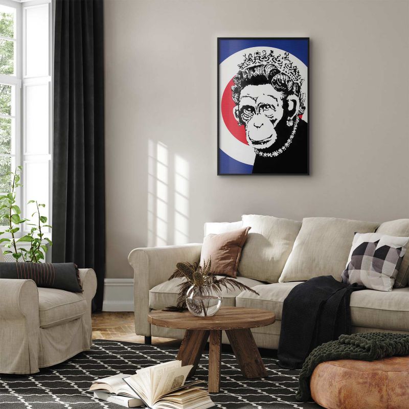Plakat Artgeist Królowa małp 60x90 cm z ramą czarną 1 szt