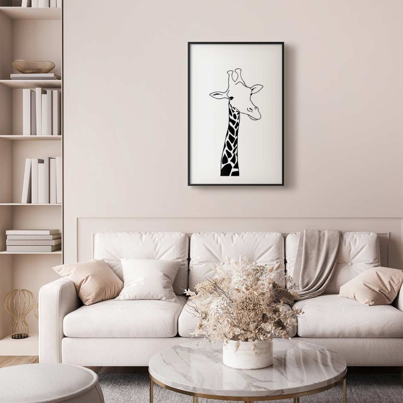 Plakat Artgeist Kraciasta szyja 29,7x42 cm z ramą czarną 1 szt