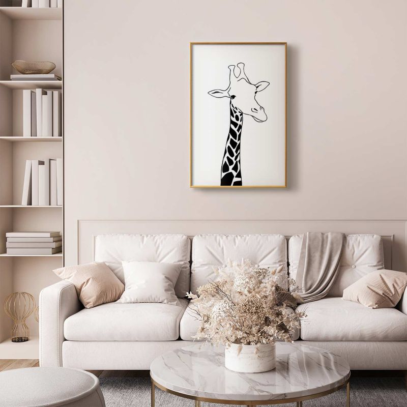 Plakat Artgeist Kraciasta szyja 29,7x42 cm z ramą złotą 1 szt