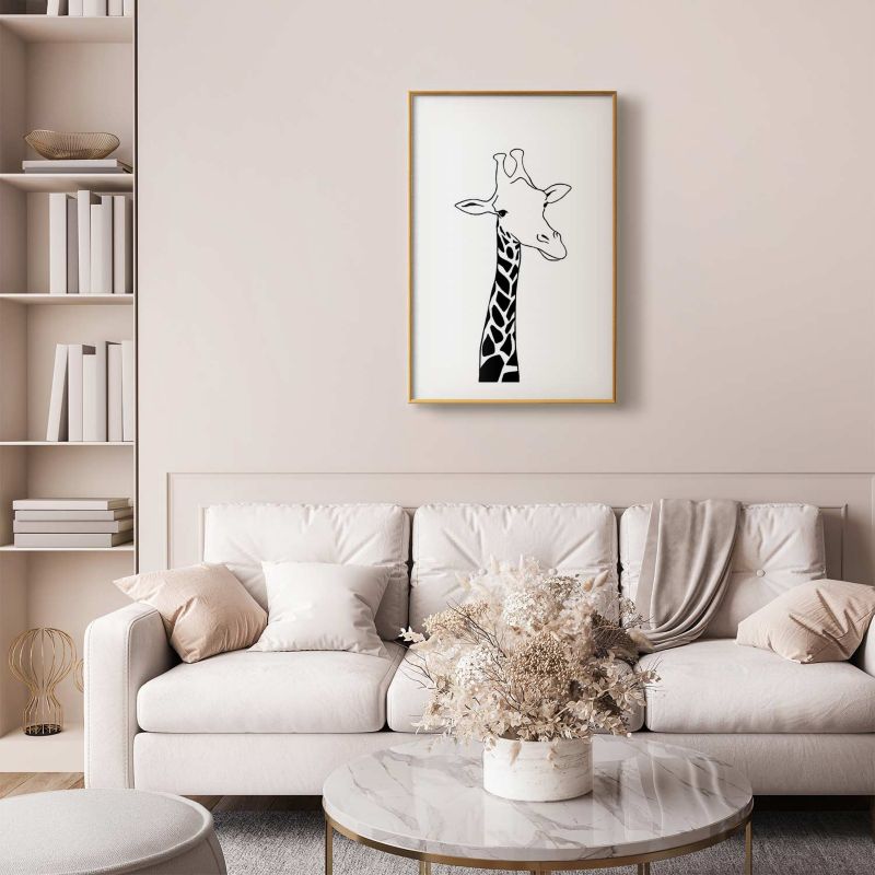 Plakat Artgeist Kraciasta szyja 40x60 cm z ramą złotą 1 szt
