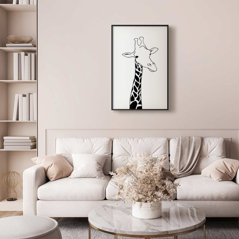 Plakat Artgeist Kraciasta szyja 60x90 cm z ramą czarną 1 szt