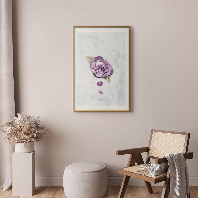 Plakat Artgeist Kres wiosny 60x90 cm z ramą złotą 1 szt