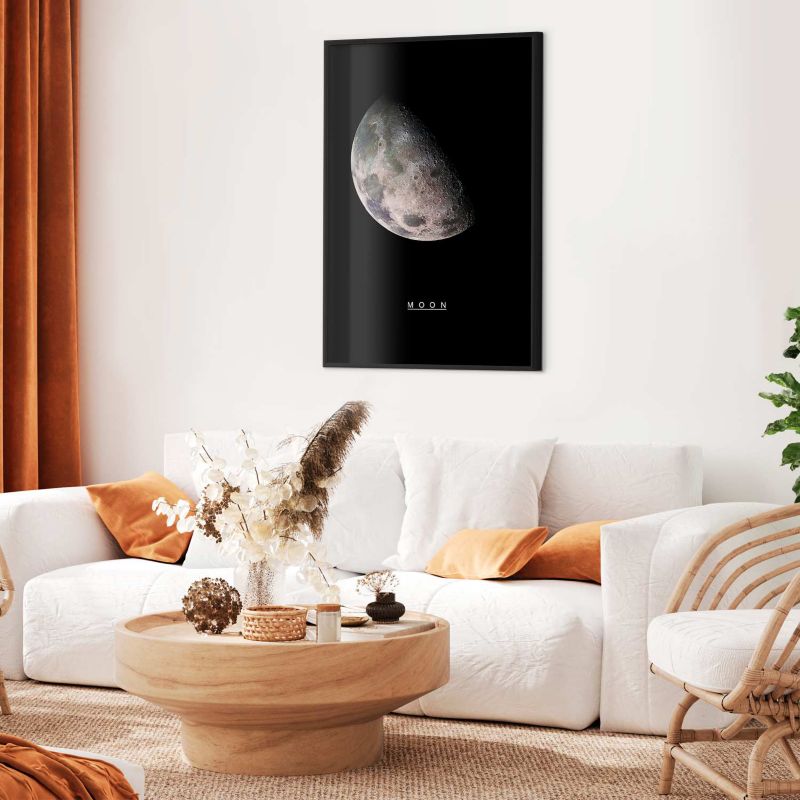 Plakat Artgeist Księżyc 60x90 cm z ramą czarną 1 szt