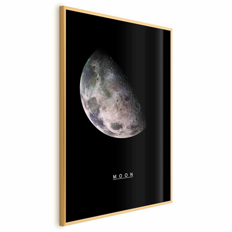 Plakat Artgeist Księżyc 60x90 cm z ramą złotą 1 szt
