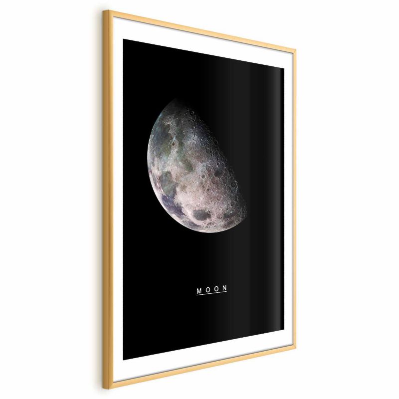 Plakat Artgeist Księżyc 60x90 cm z ramą złotą 1 szt