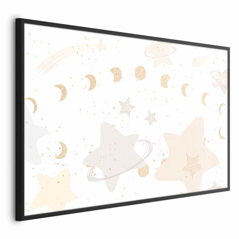 Plakat Artgeist Księżyc i gwiazdy 30x21 cm z ramą czarną 1 szt