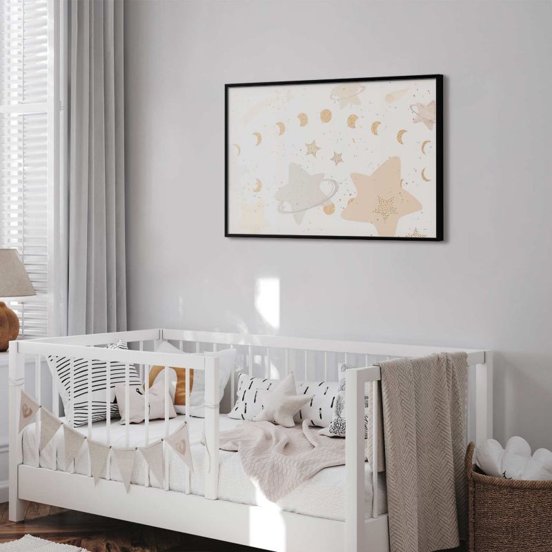 Plakat Artgeist Księżyc i gwiazdy 30x21 cm z ramą czarną 1 szt