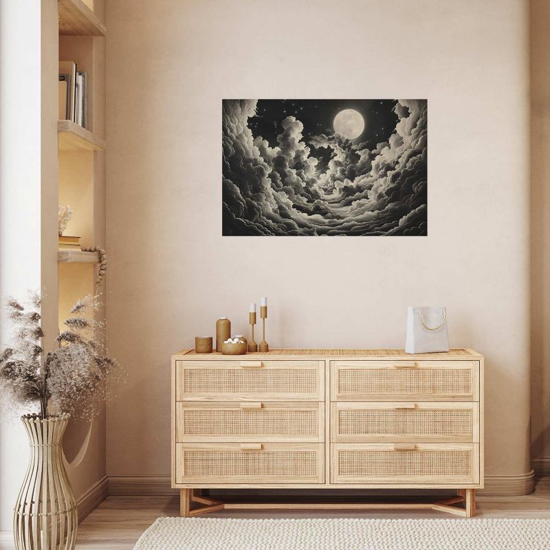 Plakat Artgeist Księżyc wśród chmur 30x21 cm bez ramy 1 szt