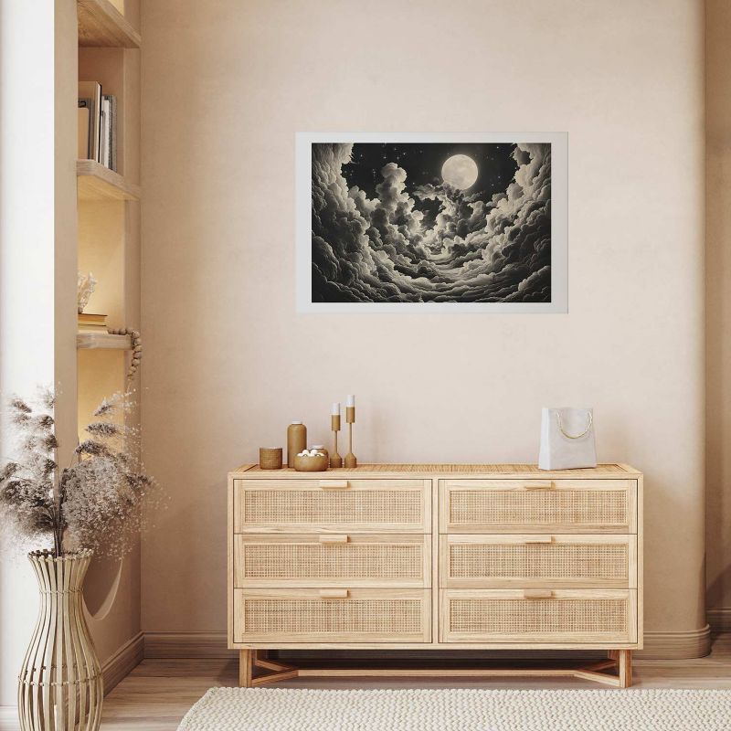 Plakat Artgeist Księżyc wśród chmur 42x29,7 cm bez ramy 1 szt