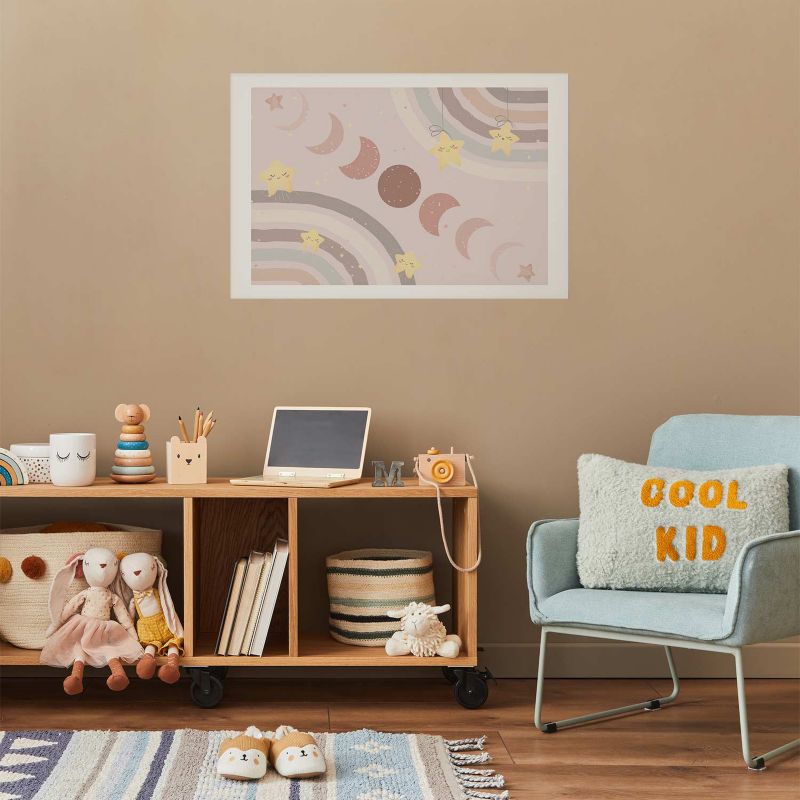 Plakat Artgeist Księżyc z tęczą 60x40 cm bez ramy 1 szt