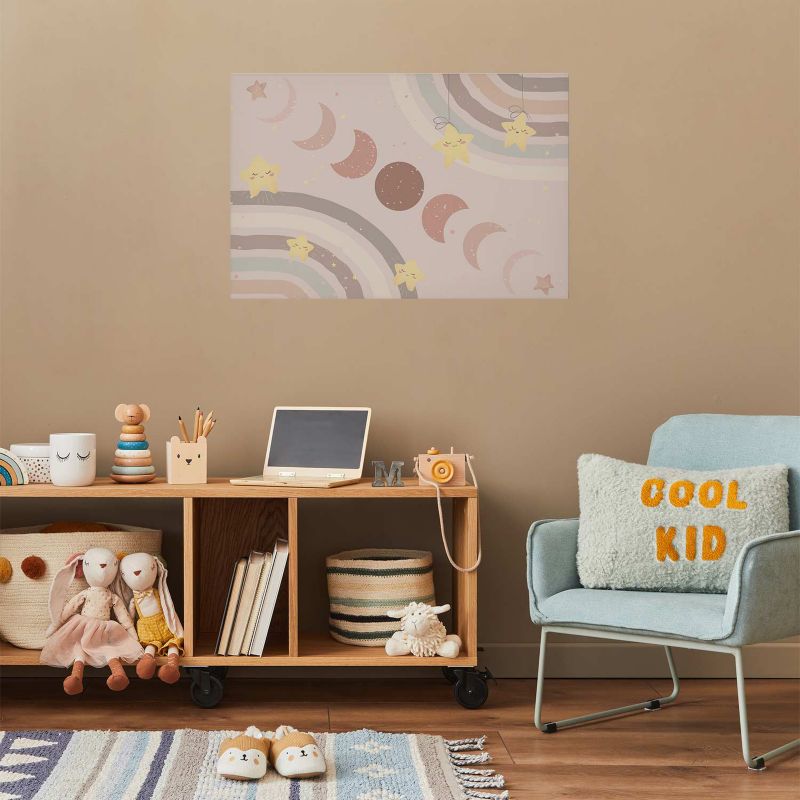 Plakat Artgeist Księżyc z tęczą 90x60 cm bez ramy 1 szt