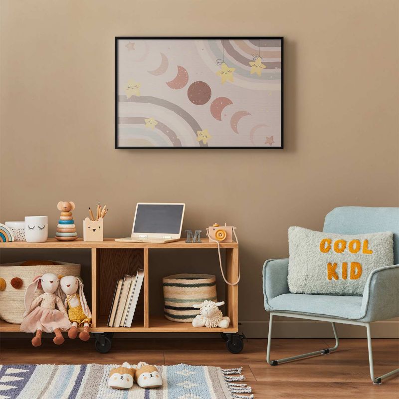 Plakat Artgeist Księżyc z tęczą 90x60 cm z ramą czarną 1 szt