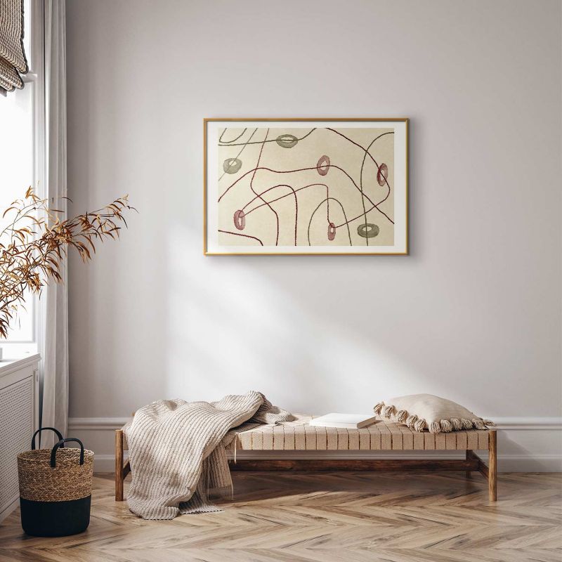 Plakat Artgeist Kształty 90x60 cm z ramą złotą 1 szt